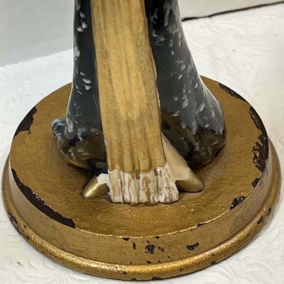 VTG Hand Painted Burlesque Dancer Roaring 20's Style Statue Figurine 11" Tall - Picture 13 of 16